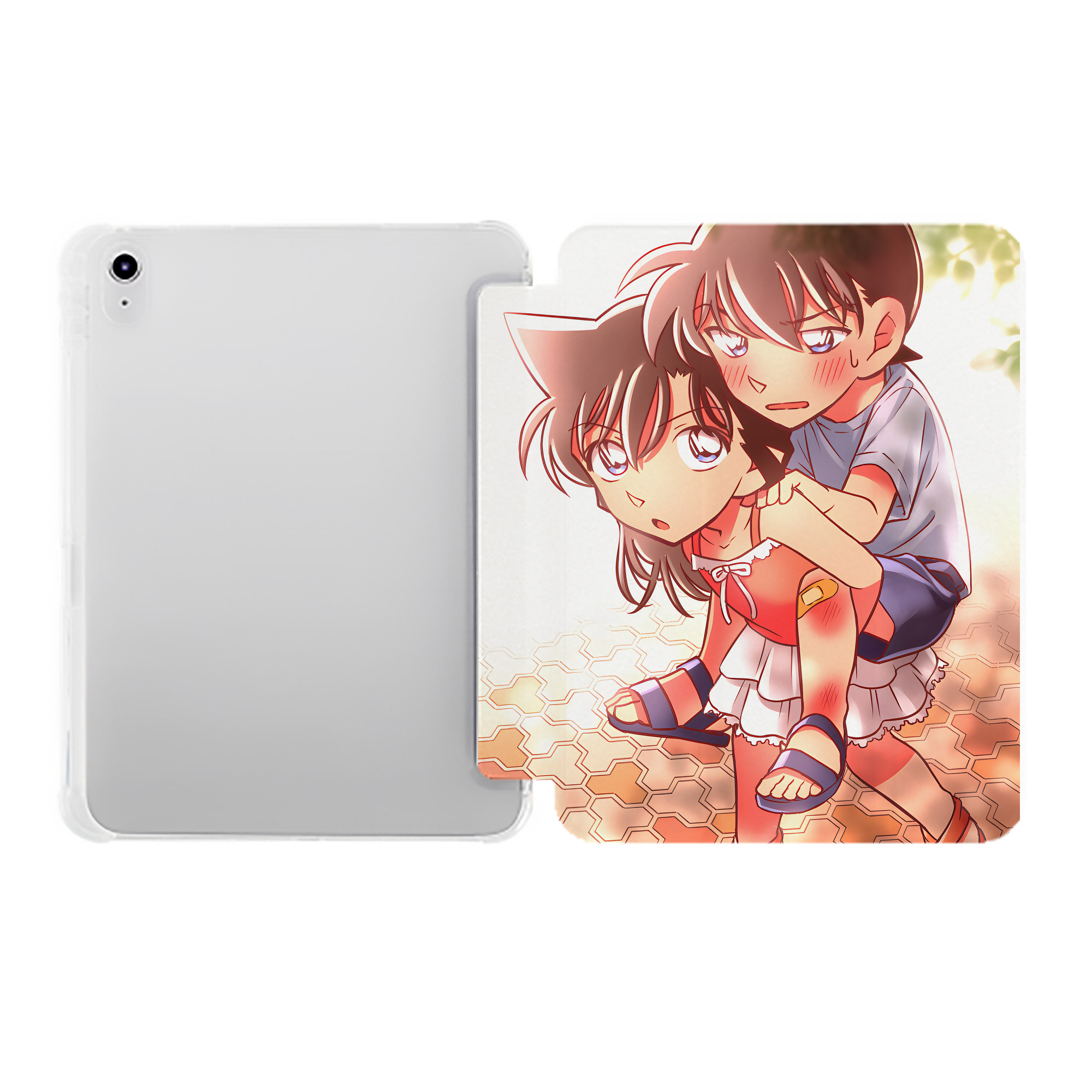 （画像用） 名探偵コナン Detective Conan IPad ケース ペン収納付き 三つ折りスタンド PUレザー×シリコン 対応機種9.5/10.5/10.9インチ